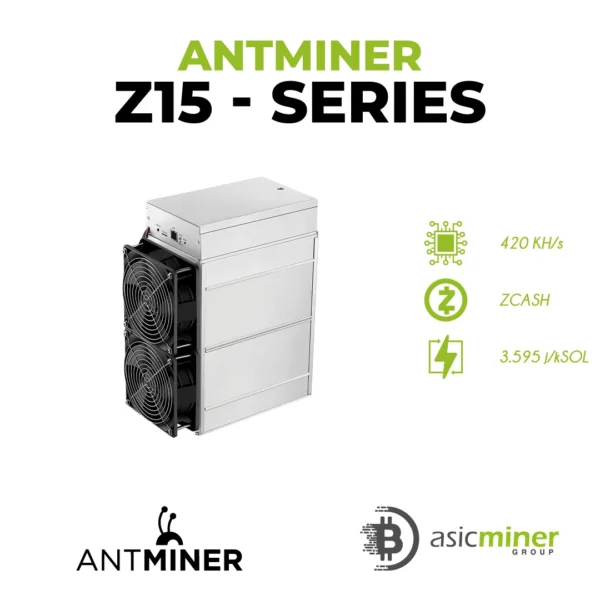 Antminer Z15 420 KSOL - Minero ASIC Zcash